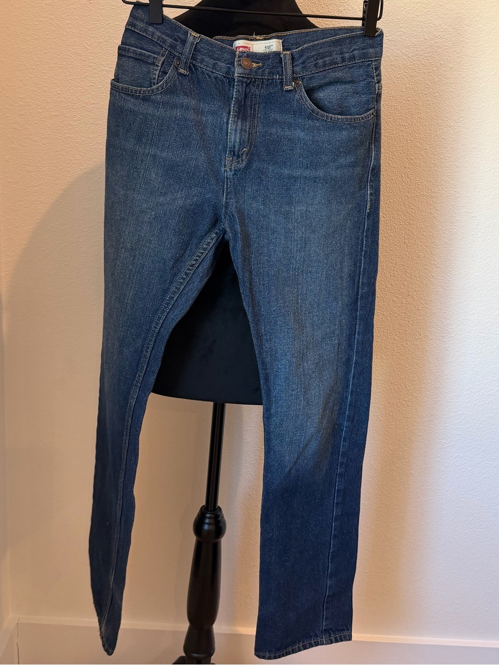 Levi's Men’s Skinny Jeans in Dark Blue Denim 30x30